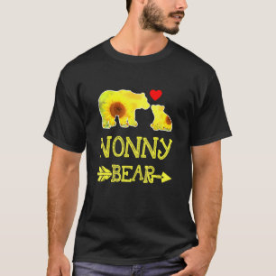 Camiseta Malny Bear Girassol Mãe Mãe Pai Correspondente