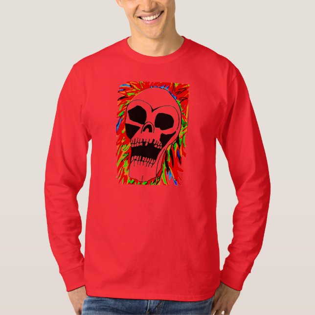 Camiseta MALOWEEN SCREAMING SKULL shirt (Frente)