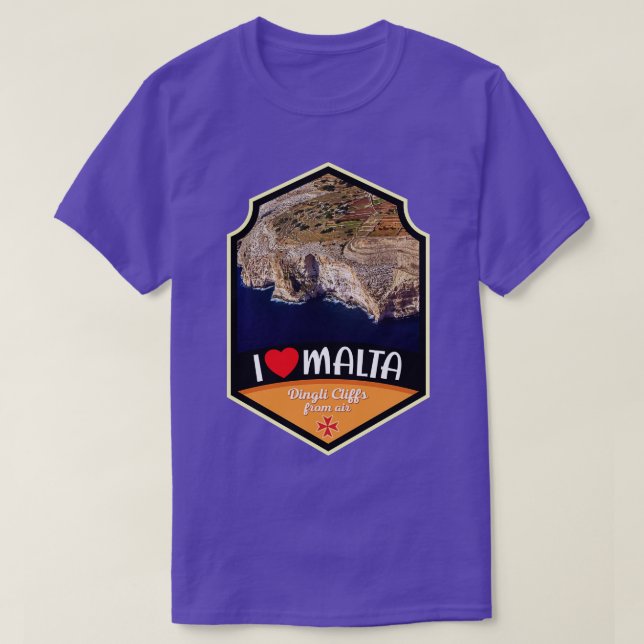 Camiseta Malta Dingli Cliff Da Airliner (Frente do Design)