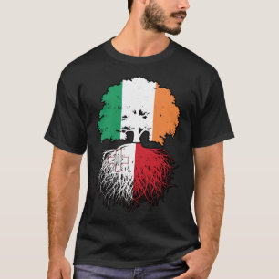 Camiseta Malta Irish Tree Roots Flag maltês