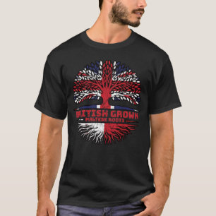 Camiseta Malta Reino Unido Reino Unido Raízes de Árvore Bri