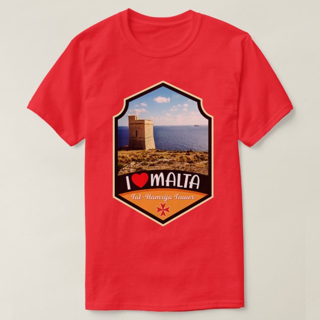 Camiseta Malta TalHamrija Tower E Filfla Island (Frente do Design)