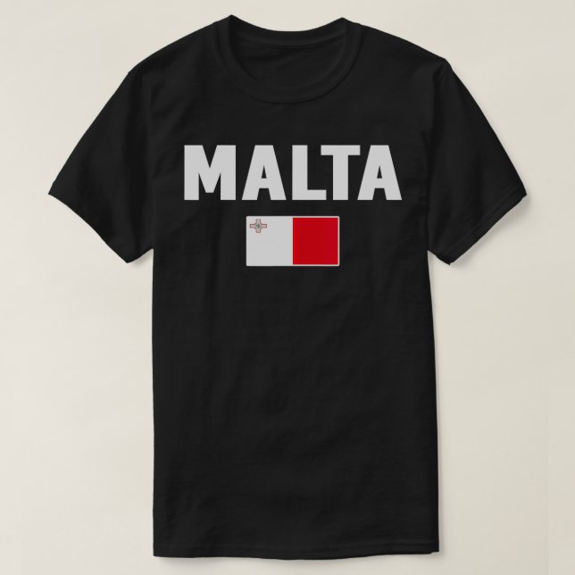 Camiseta Malta Tee Flag souvenir Gift Maltês (Frente do Design)
