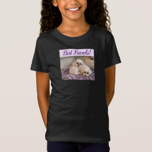 Camiseta Maltês bonito da foto dos cães e Shih Tzu