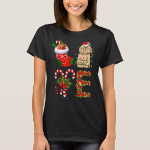 Camiseta Maltês Cachorro de Natal Cachorro Claro Animal