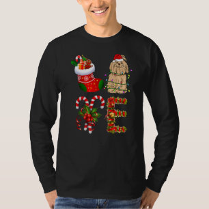 Camiseta Maltês Cachorro de Natal Cachorro Claro Animal