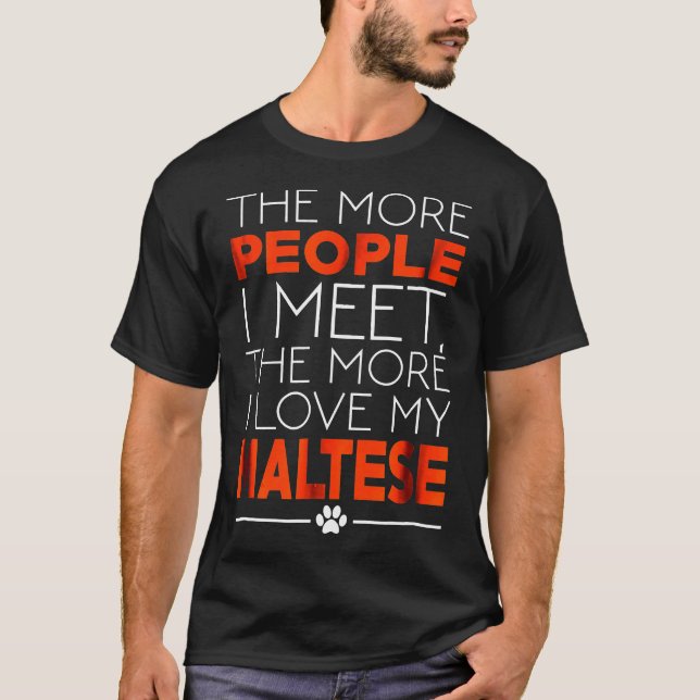 Camiseta Maltês Cão Para Mulheres (Frente)