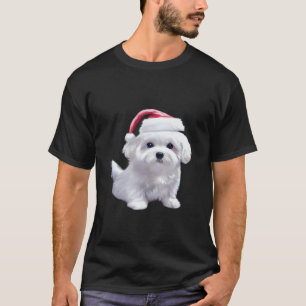 Camiseta Maltês de Natal - Perfeito para Amantes de Animais