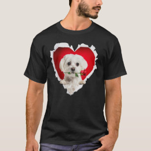 Camiseta Maltês - Dias de os namorados de Casal cardíaco -