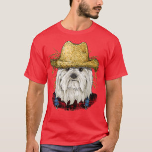 Camiseta Maltês Farmer Maltês Cachorro Lover 