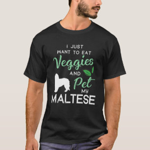 Camiseta Maltês Funny Vegan Dog Proprietário do Lago Xmas