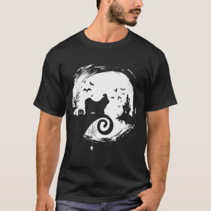 Camiseta Maltês Halloween Costume Moon Silhouette Creepy H