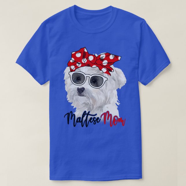 Camiseta Maltês - Mãe Bandana (Frente do Design)