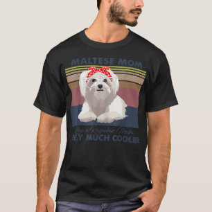 Camiseta Maltês Mãe Bandana Matar Dia de as mães Vintage Ca