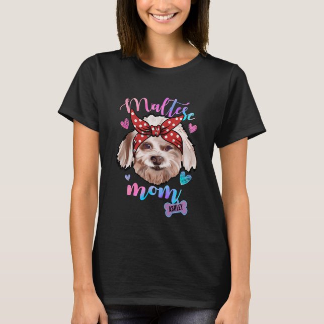 Camiseta Maltês Mãe Cachorro Mamãe Cachorro Mãe (Frente)