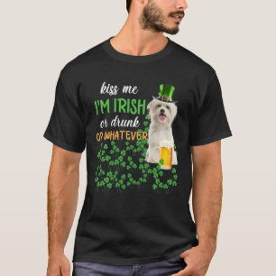 Camiseta Maltês me beije, sou irlandês, Bebado ou qualque