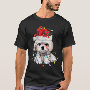 Camiseta Maltês - Natal, Xmas Maltês - Cão Maltês