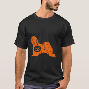 Camiseta Maltês Preguiçoso Halloween Figurume Cachorro Pump