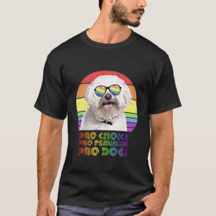 Camiseta Maltês Pro Choice Pro Feminismo Pro Cães LGBTQ Fem