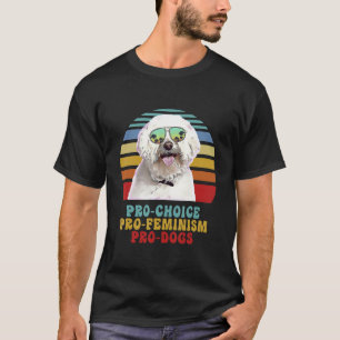 Camiseta Maltês Pró Escolha Pró Feminismo Pró Cães