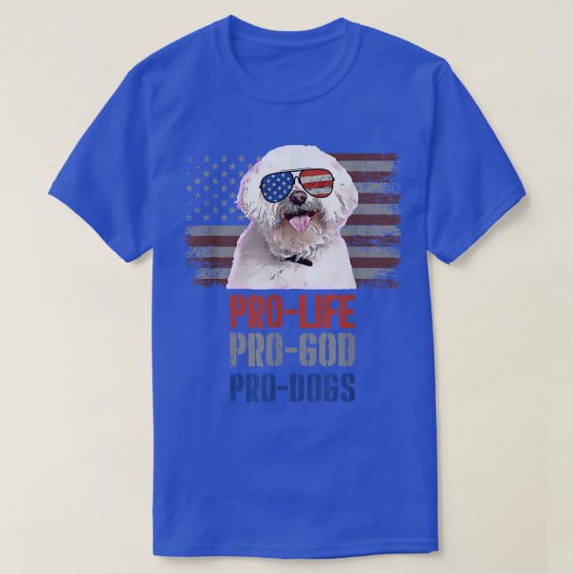 Camiseta Maltês Pro Life Pro God Pro Cães (Frente do Design)
