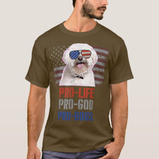 Camiseta Maltês Pro Life Pro God Pro Cães T Shirt