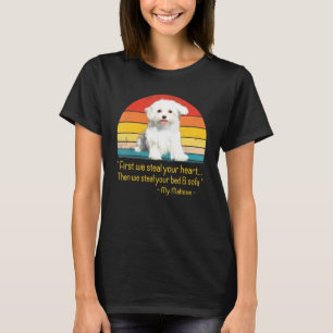 Camiseta Maltês Puppy Cão Excelente Ideia Cachorro Mãe