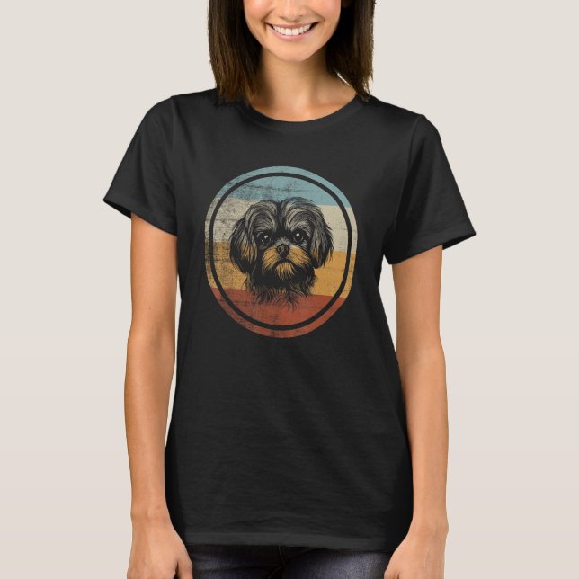 Camiseta Maltese Dog Retro Style (Frente)