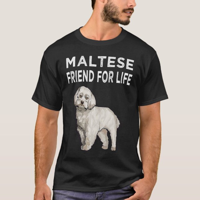 Camiseta Maltese Friend For Life Dog Friendship (Frente)