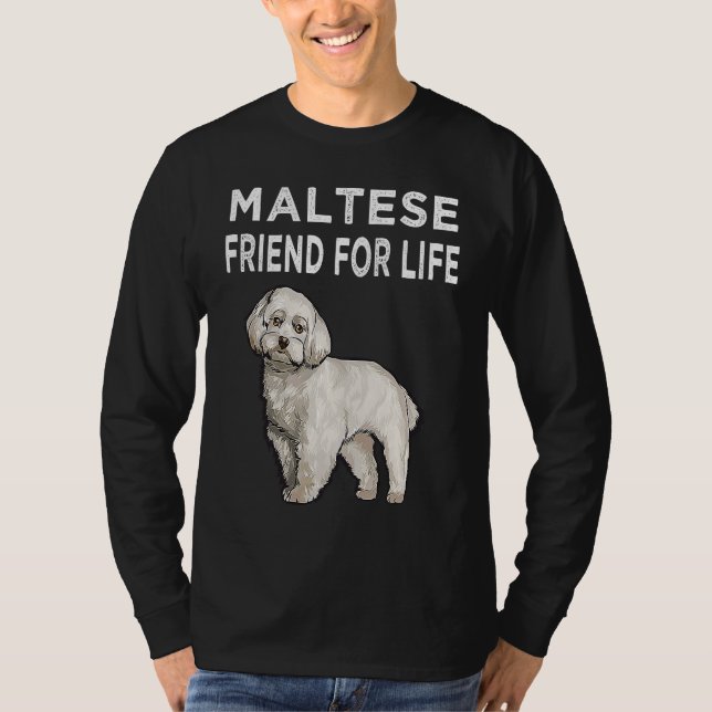 Camiseta Maltese Friend For Life Dog Friendship (Frente)