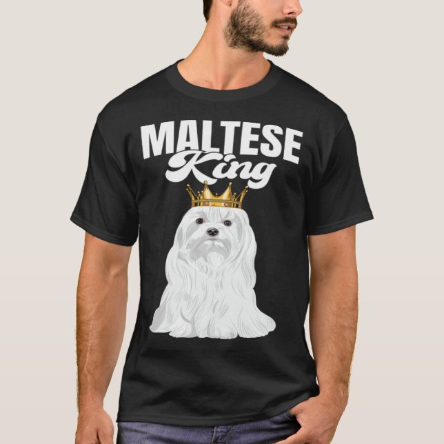 Camiseta Maltese King Dog  Maltese Owner (Frente)