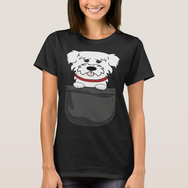 Camiseta Malteser Mama Dad Dog in Bag (Frente)