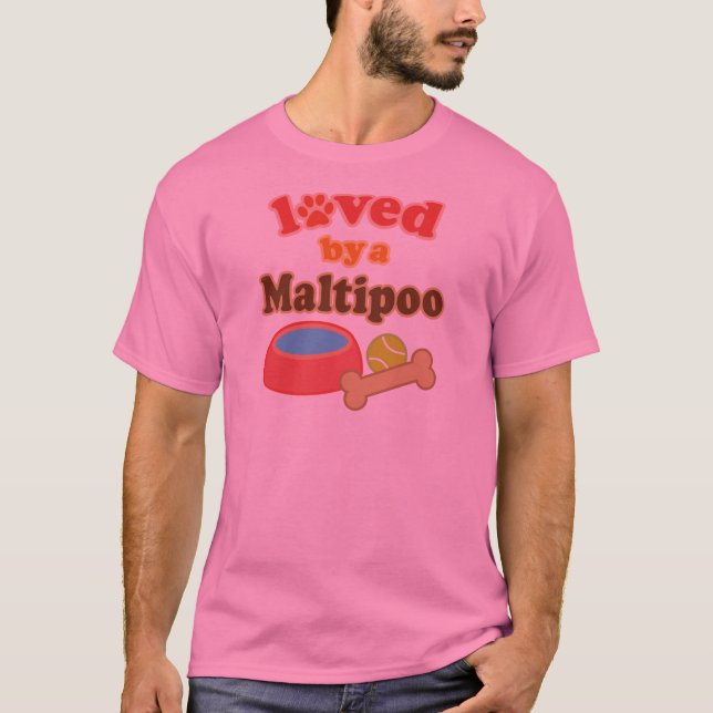 Camiseta maltipoo amado perto (Frente)