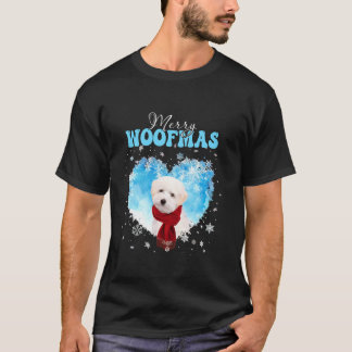 Camiseta Maltipoo Feliz Woofmas Heart Winter Orna