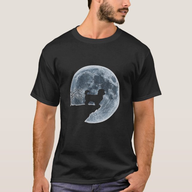 Camiseta MALTIPOO Halloween Figurume Moon Silhouette (Frente)