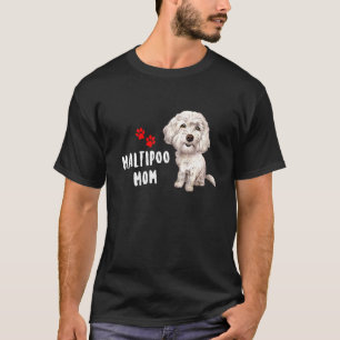 Camiseta Maltipoo Mãe Design Perfeito Para Cachorro Maltês