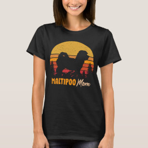 Camiseta Maltipoo Mama Vintage - Mulheres Cachorro Retro