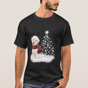 Camiseta Maltipoo Na Neve, Árvore De Natal Iluminando Scarf