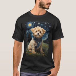 Camiseta Maltipoo na Noite Estrelada, Edvard Munch