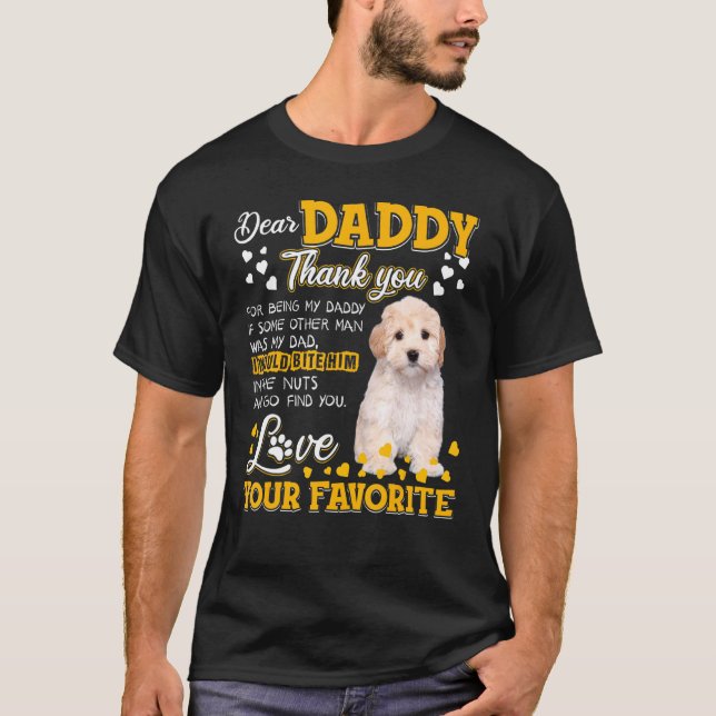 Camiseta Maltipoo Pai Obrigado Por Ser Meu Pai (Frente)
