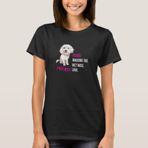 Camiseta Maltipoo Puppy Poodle Cachorro Wagging Tail Nose K