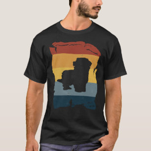 Camiseta Maltipoo Shih Tzu Vintage em desgosto Retro Silhou