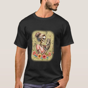 Camiseta Maluco Skeleton Gatinho Gelado Cute Hallowee