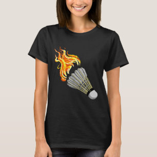 Camiseta Malvado Badminton Flame Shuttle Art Sports