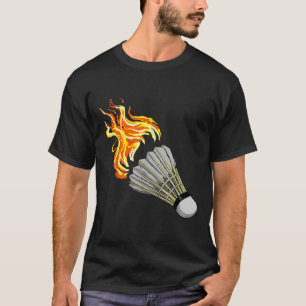 Camiseta Malvado Badminton Flame Shuttle Art Sports
