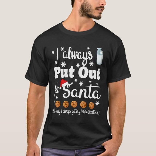 Camiseta Malvado Eu Sempre Apontei Para Papais noeis Suando (Frente)