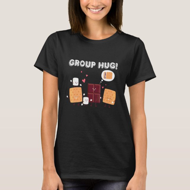 Camiseta Malvaviscos de Smores de Camping Smores Grupo de C (Frente)