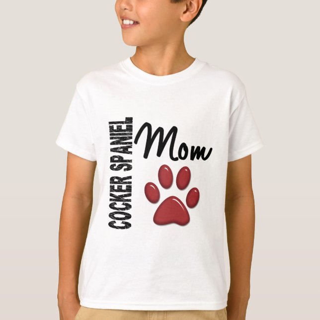 Camiseta Mamã 2 de cocker spaniel (Frente)