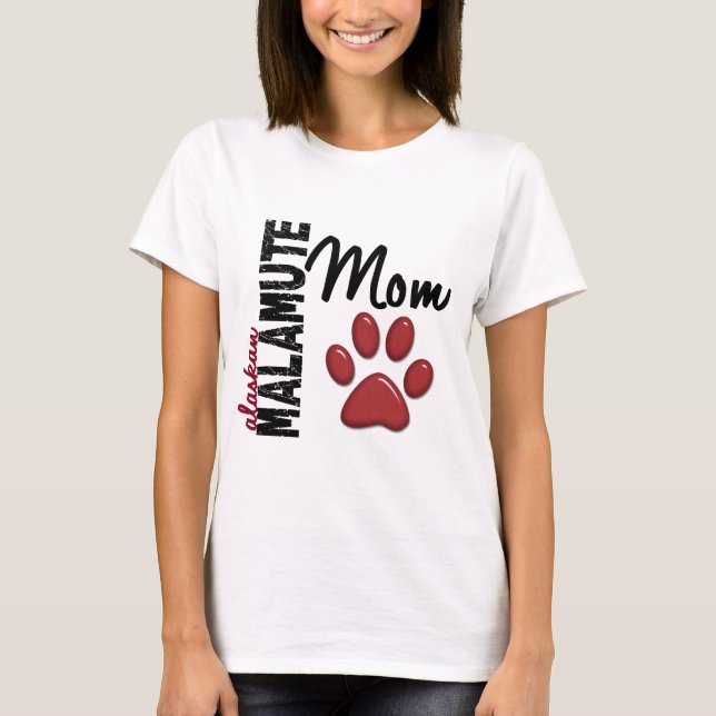 Camiseta Mamã 2 do Malamute do Alasca (Frente)