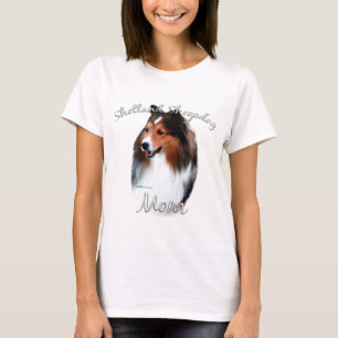 Camiseta Mamã 2 do Sheepdog de Shetland (sable)